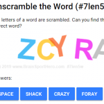 Unscramble word puzzle