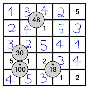 Math-Sudoku exercise 1 solution